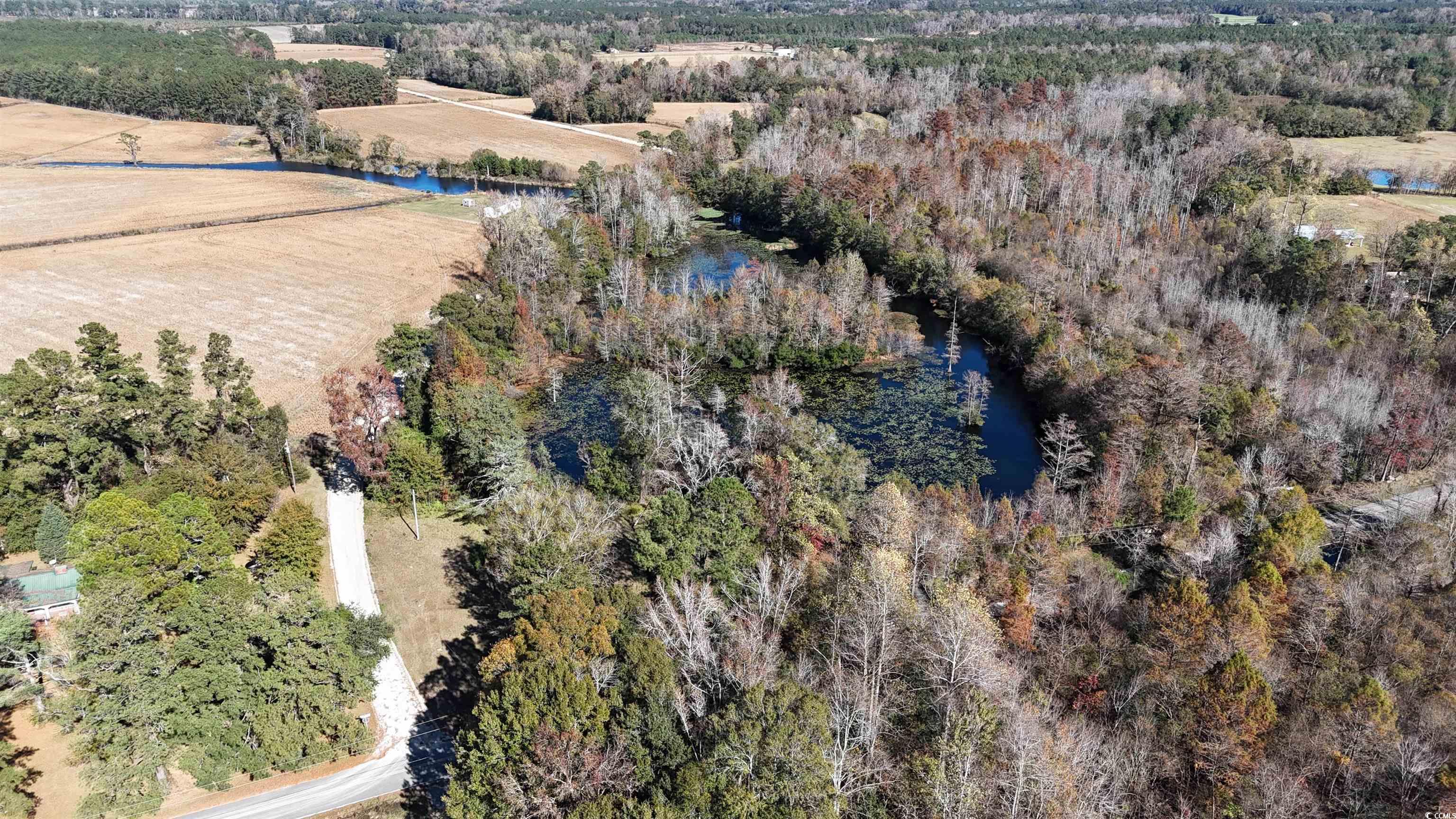 6800 State Rd S-26-266 Nichols, SC 29581 - Photo 5 of 20 Aerial view of property's location featuring rural landscape and a nearby body of water