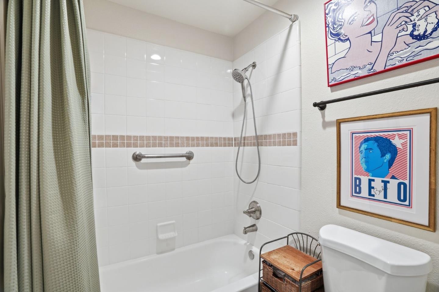 311 Bean Creek Road, Unit 301 Scotts Valley, CA 95066 - Photo 16 of 26 a bathroom with a shower a toilet and a shower