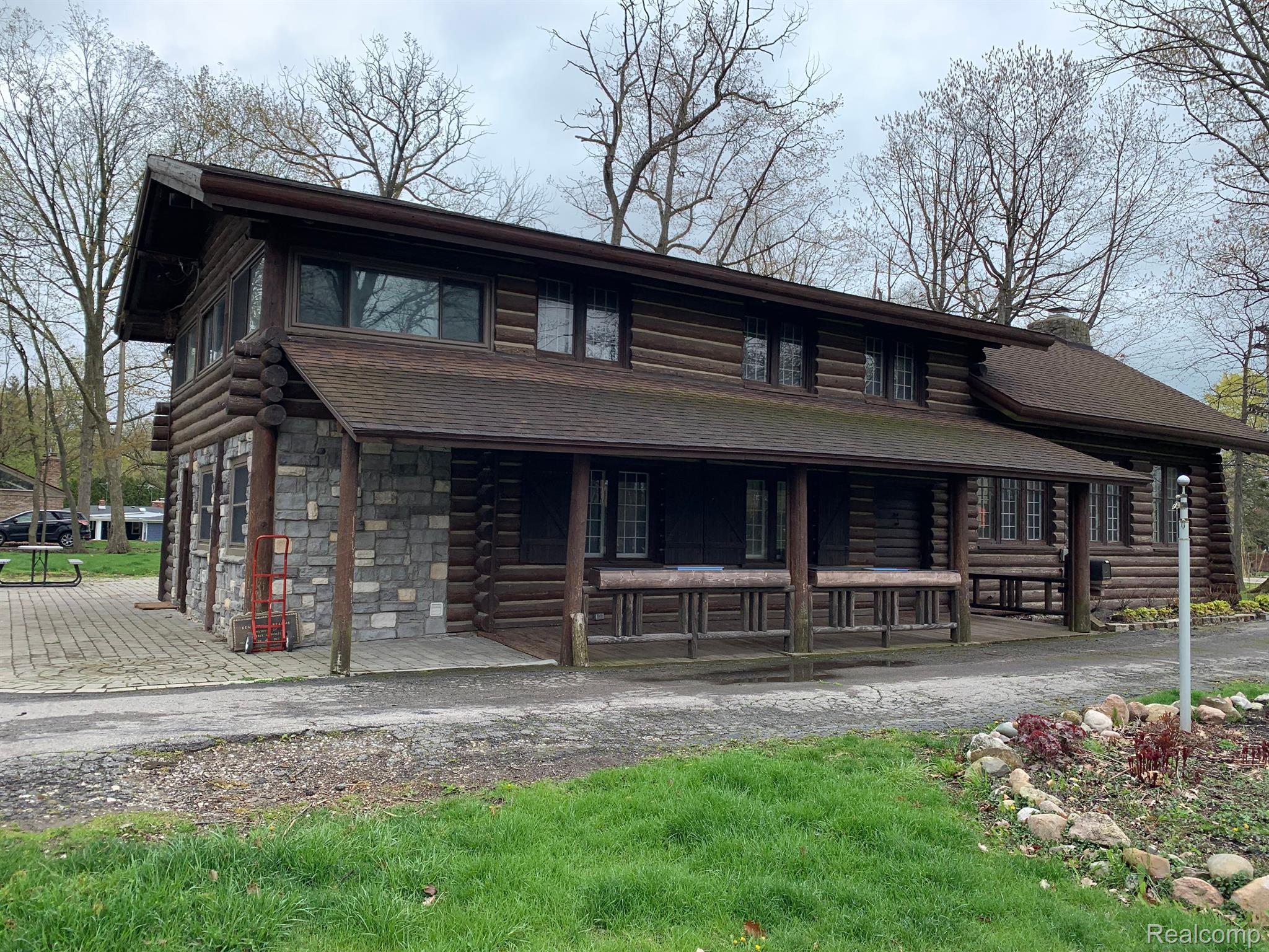 25389 Meridian Road Grosse Ile, MI 48138 - Photo 1 of 41 Unique Log Home