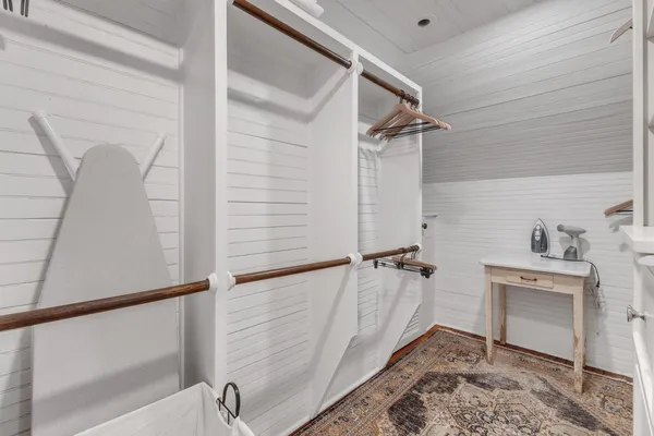 a view of a walk in closet