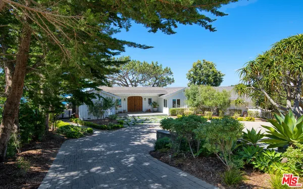 a view of a house with a tree in front of it