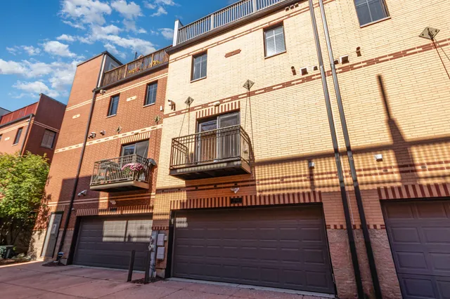 a view of a building with a window