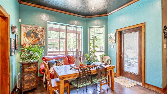 a outdoor space with furniture and garden view