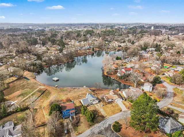 a view of a town with many houses