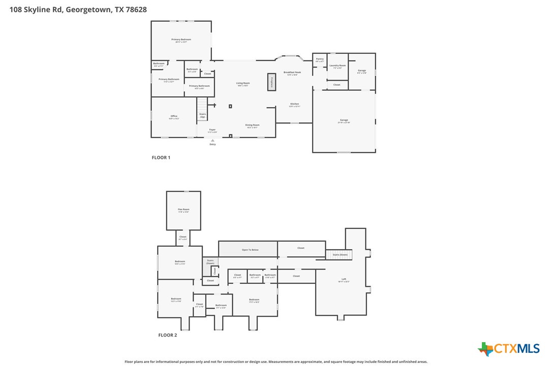 108 Skyline Road Georgetown, TX 78628 - Photo 48 of 48 a picture of floor plan