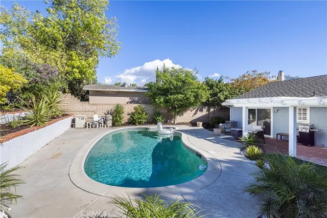 a view of a flower in a yard