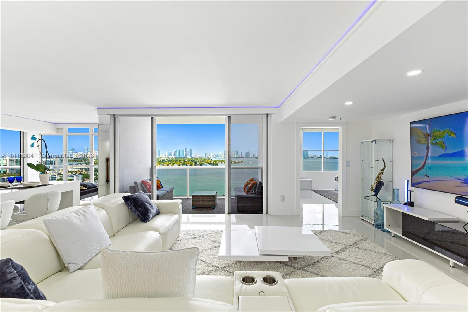 Miami Beach Miami Beach, FL 33139 - Photo 3 of 41 a living room with furniture and a large window