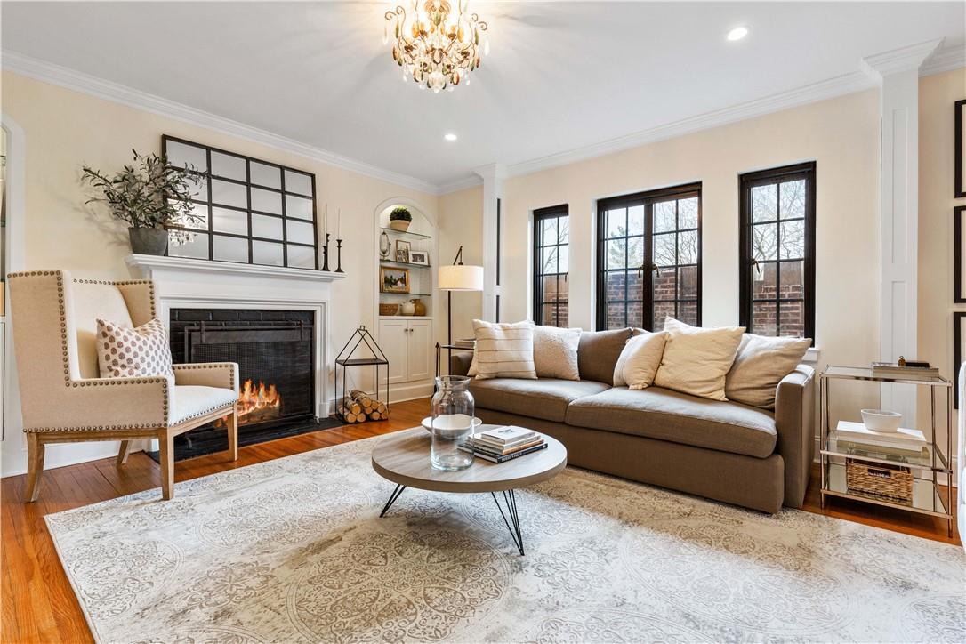 66 Milton Road, Unit F21 Rye, NY 10580 - Photo 1 of 1 Updated living room w/fireplace and built in cabinetry