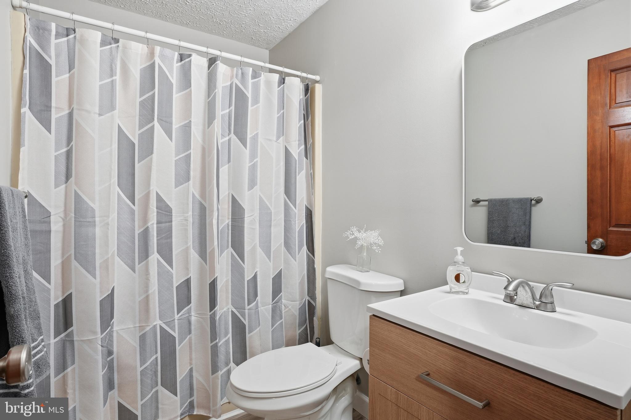 6118 Fishers Station Road Lothian, MD 20711 - Photo 18 of 62 a bathroom with a sink a toilet and a mirror