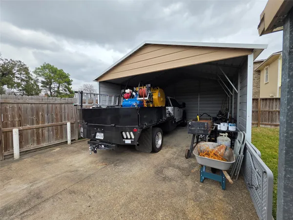 a view of a car garage