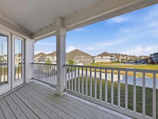 a view of city from a balcony