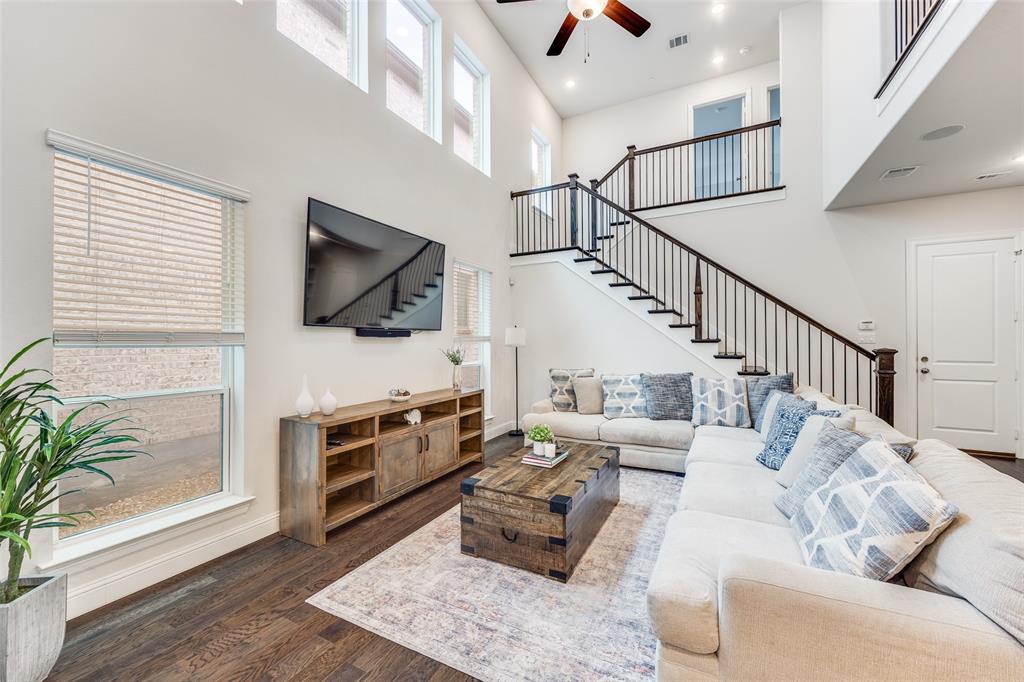 1036 Drew Lane Allen, TX 75013 - Photo 6 of 38 a living room with furniture and a flat screen tv