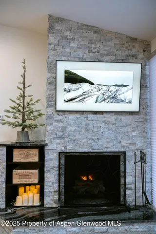 a fireplace