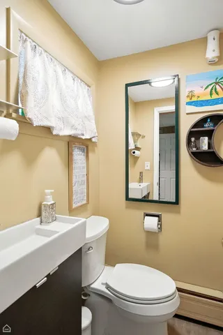 a view of a workspace with furniture and toys