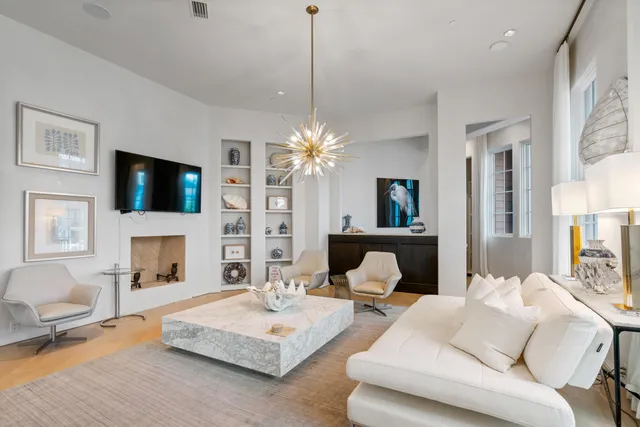 a view of room with stairs and a couch