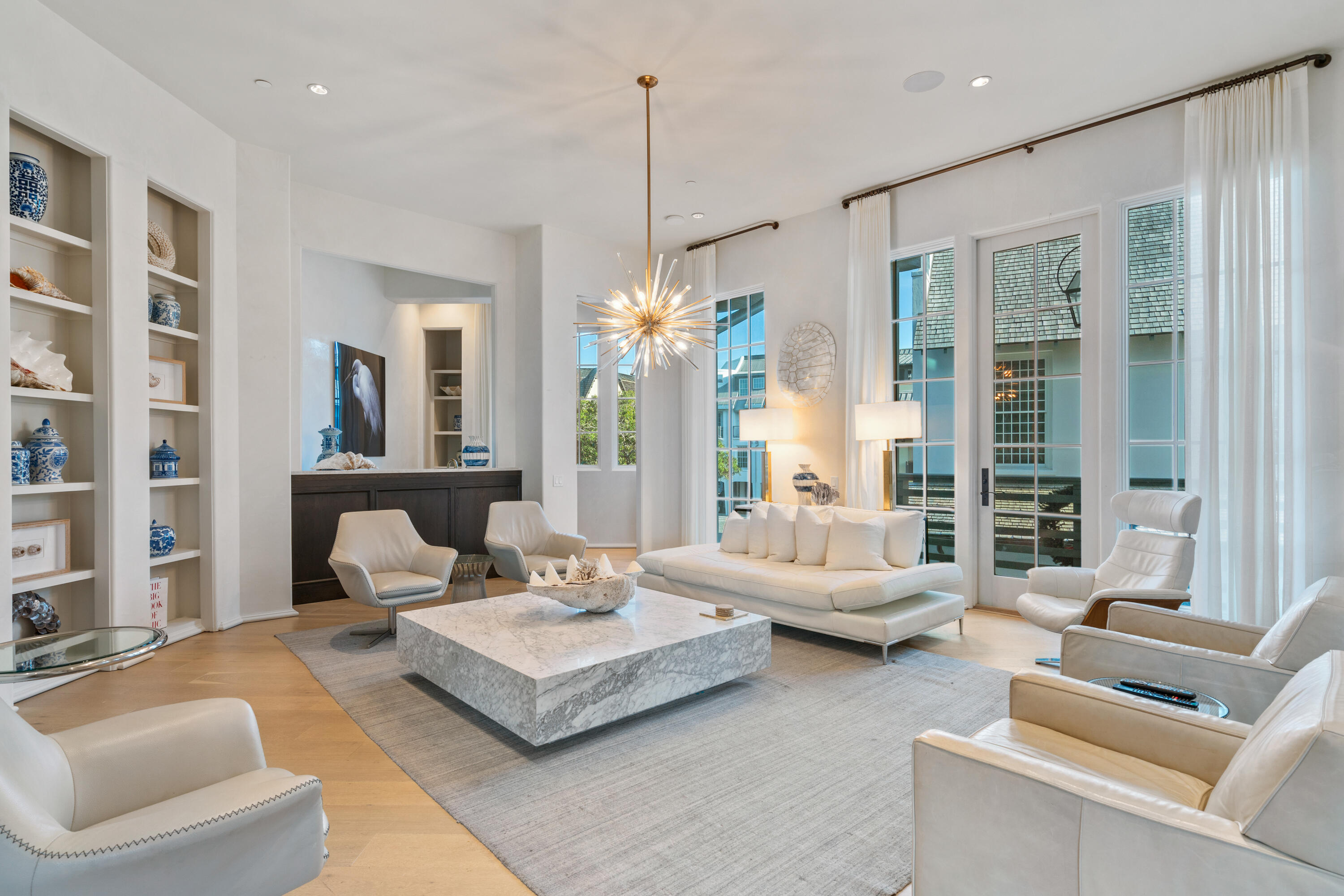 16 South Barrett Square, Unit 5 Rosemary Beach, FL 32461 - Photo 14 of 100 a living room with furniture and a chandelier