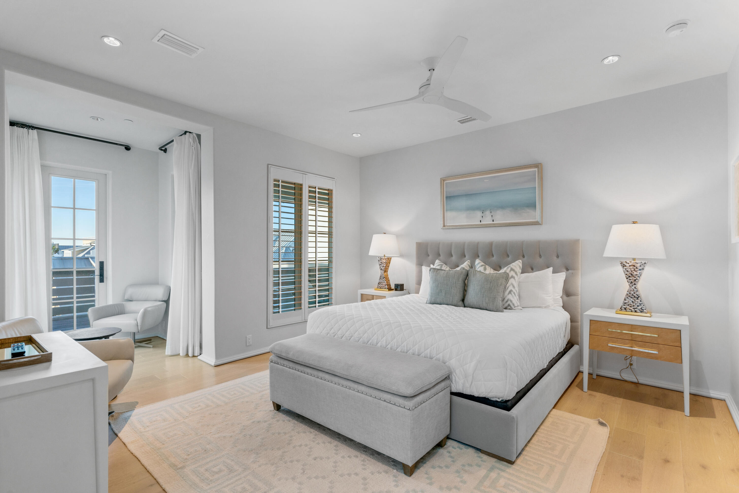 16 South Barrett Square, Unit 5 Rosemary Beach, FL 32461 - Photo 33 of 100 a bedroom with a large bed and a window