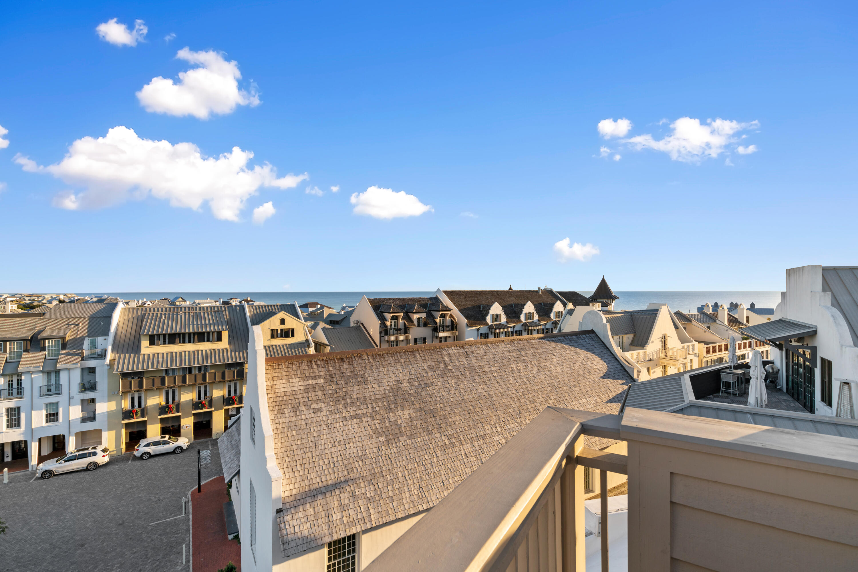 16 South Barrett Square, Unit 5 Rosemary Beach, FL 32461 - Photo 82 of 100 a view of a balcony with dining table