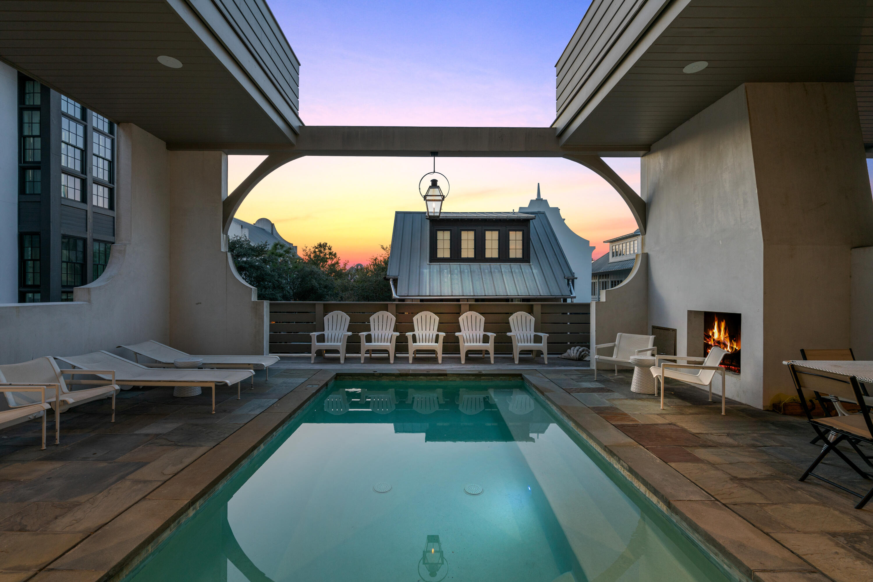 16 South Barrett Square, Unit 5 Rosemary Beach, FL 32461 - Photo 96 of 100 a living room with furniture and a floor to ceiling window