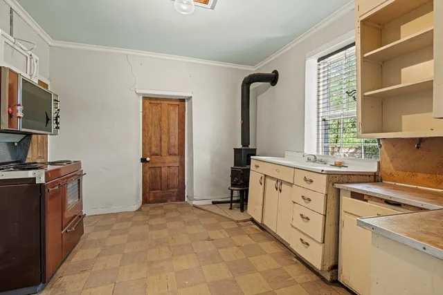 a view of a balcony with ocean view