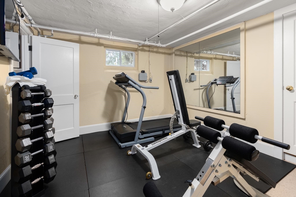 39 Miller Road Newton, MA 02459 - Photo 38 of 42 a view of a room with gym equipment