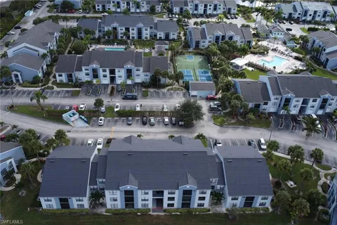 an aerial view of multiple houses