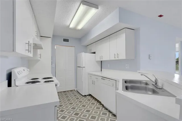a kitchen with a sink a stove and refrigerator