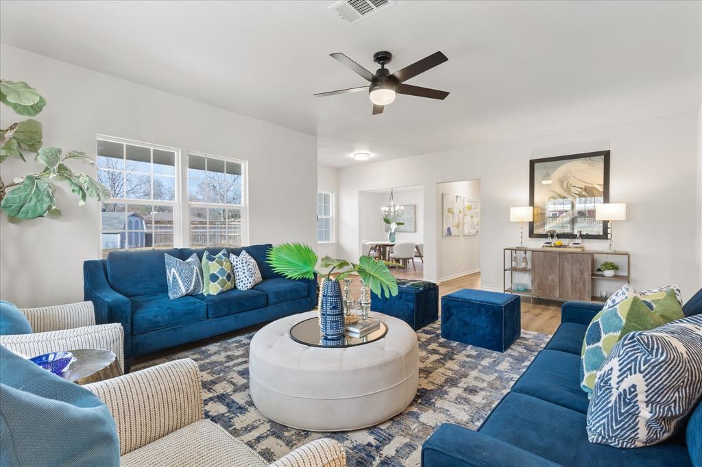 4309 Davis Road Granbury, TX 76049 - Photo 20 of 40 a living room with furniture and a large window