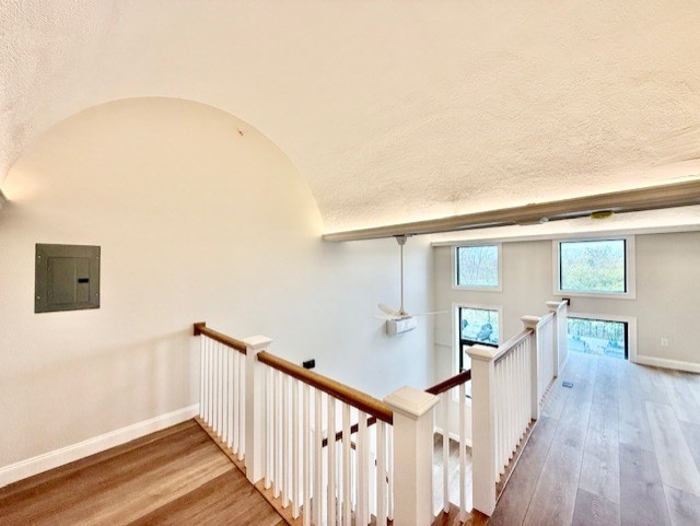 220 Winthrop Street, Unit 206 Winthrop, MA 02152 - Photo 14 of 15 a view of a hallway with wooden floor and staircase