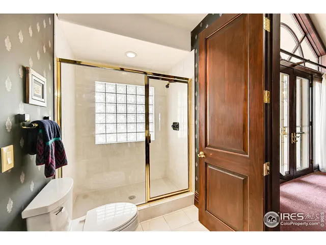 a view of a bathroom with a tub