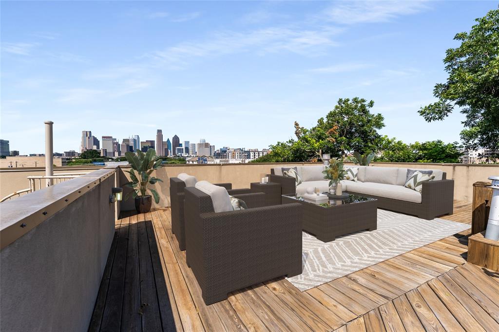 1505 North Haskell Avenue, Unit 5 Dallas, TX 75204 - Photo 36 of 40 a terrace view with seating space
