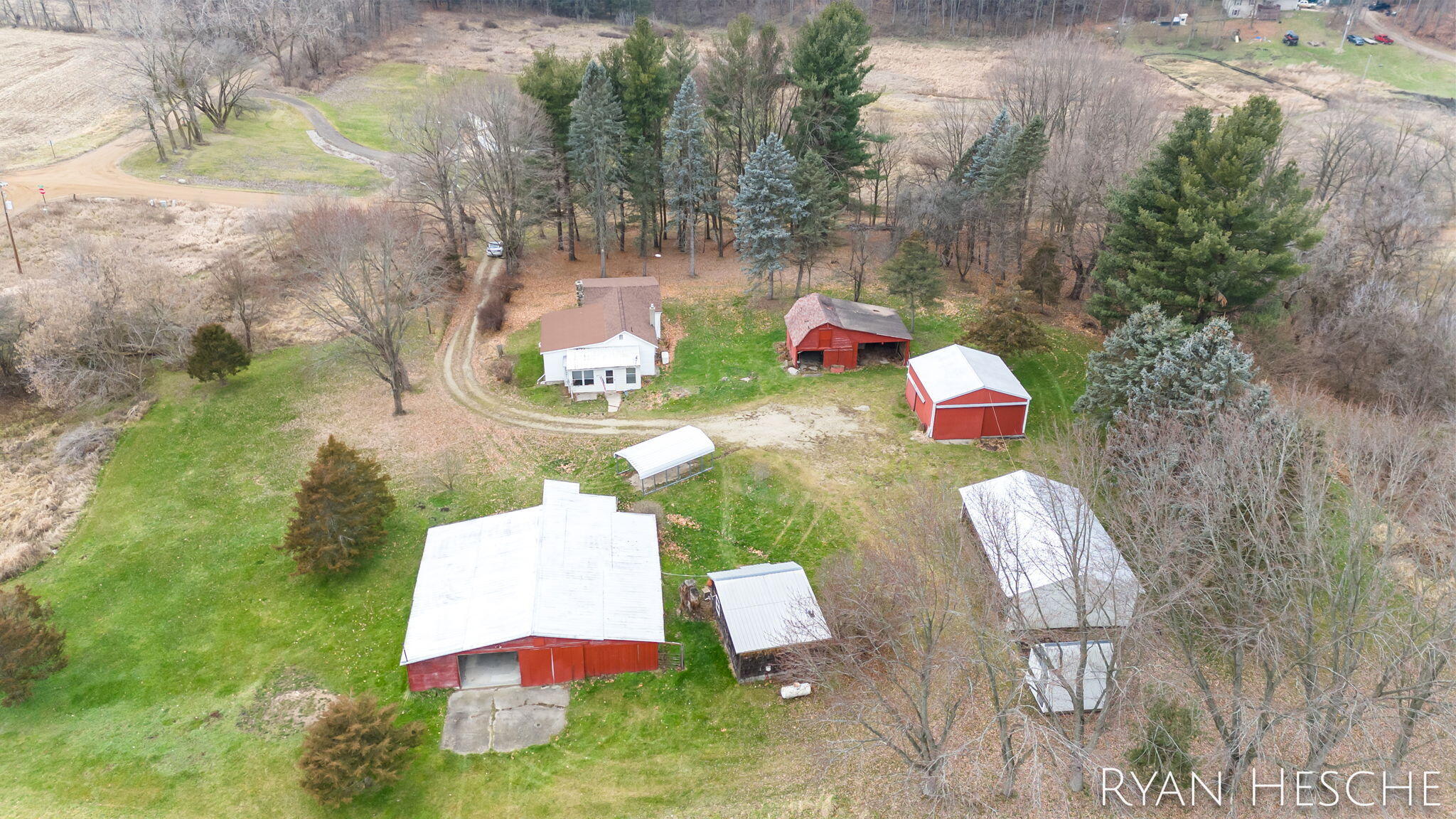 5421 Young Road Bellevue, MI 49021 - Photo 4 of 48 5-web-or-mls-5421 Young aerial-2
