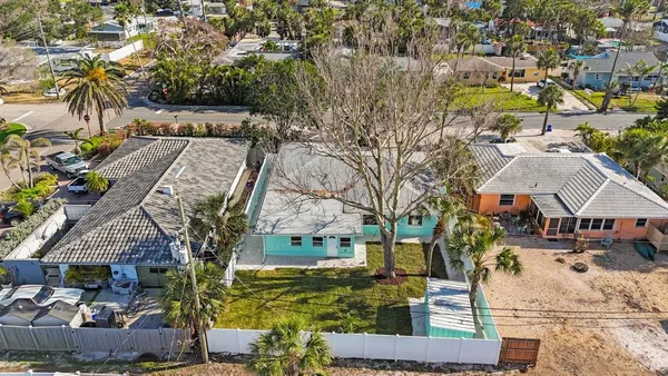 a view of a yard with an outdoor space