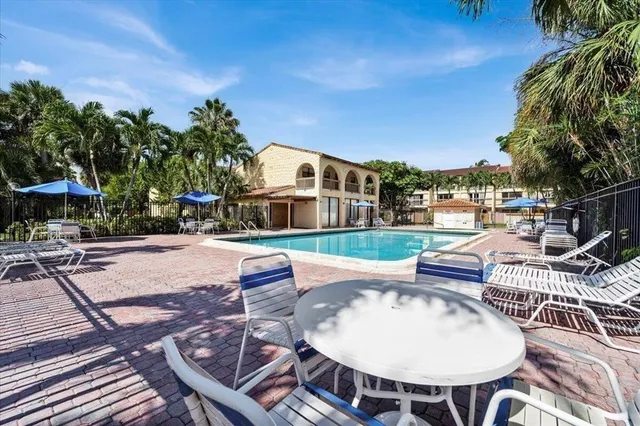 an aerial view of an outdoor space