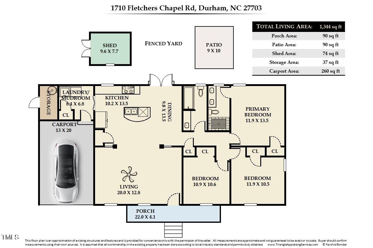1710 Fletchers Chapel Road Durham, NC 27703 - Photo 24 of 25 Floor Plan - MLS Photos (46)