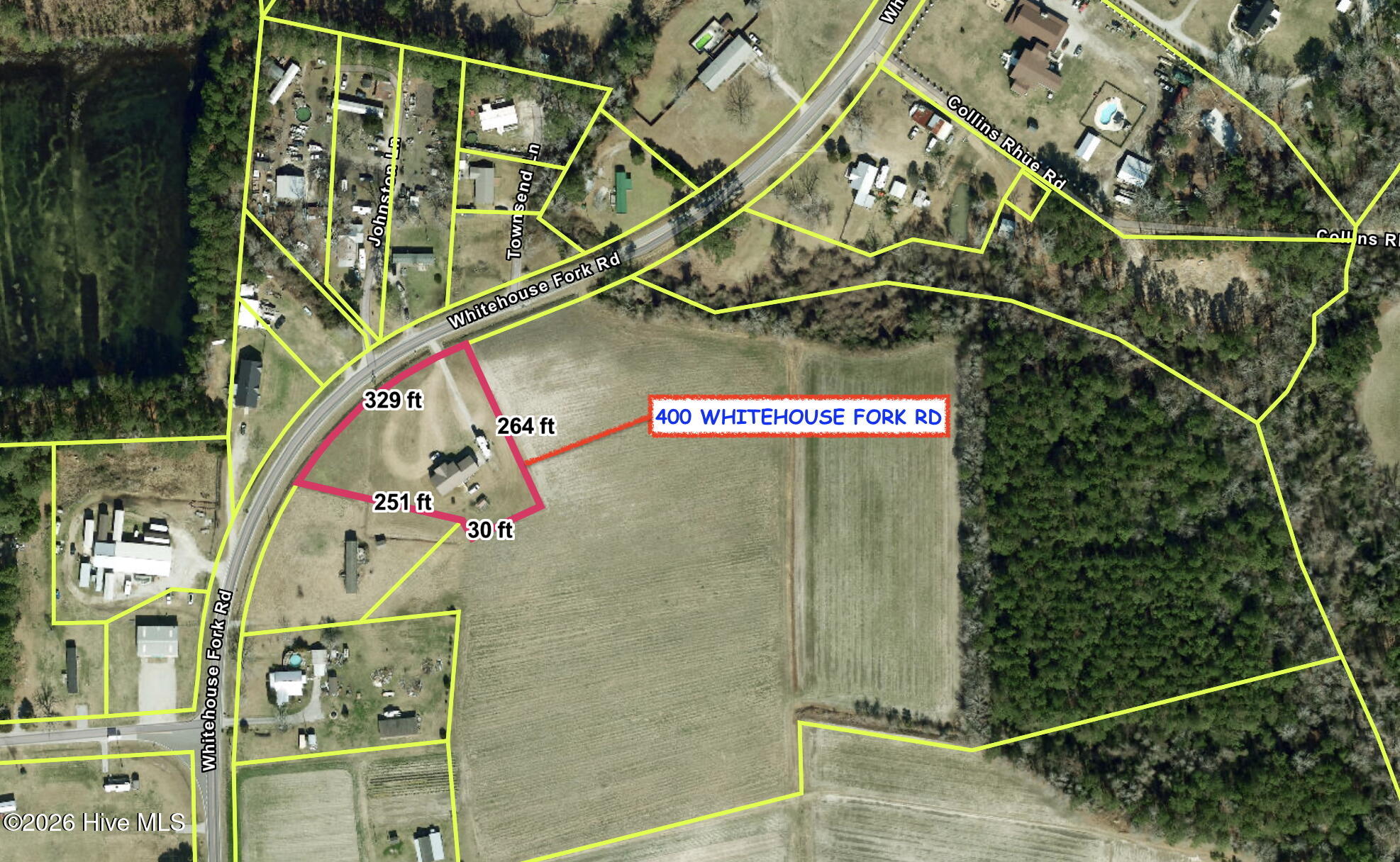 400 Whitehouse Fork Road Peletier, NC 28584 - Photo 2 of 13 Aerial View - 400 Whitehouse Fork Rd