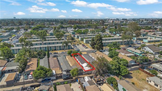 an aerial view of a city