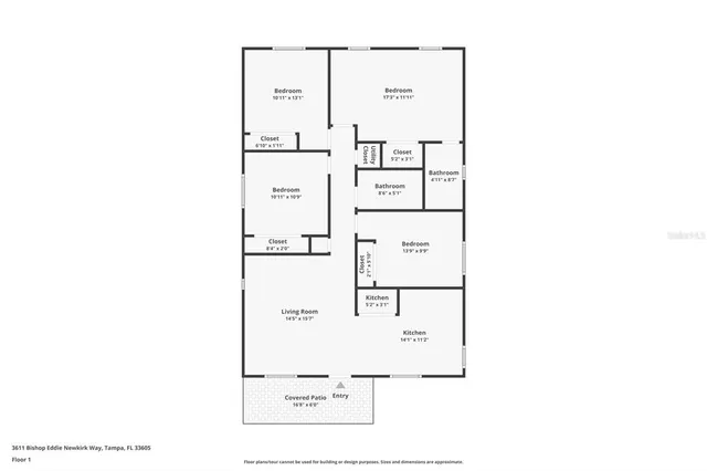 $2,150 | 3611 Bishop Eddie Newkirk Way, Tampa, FL 33605