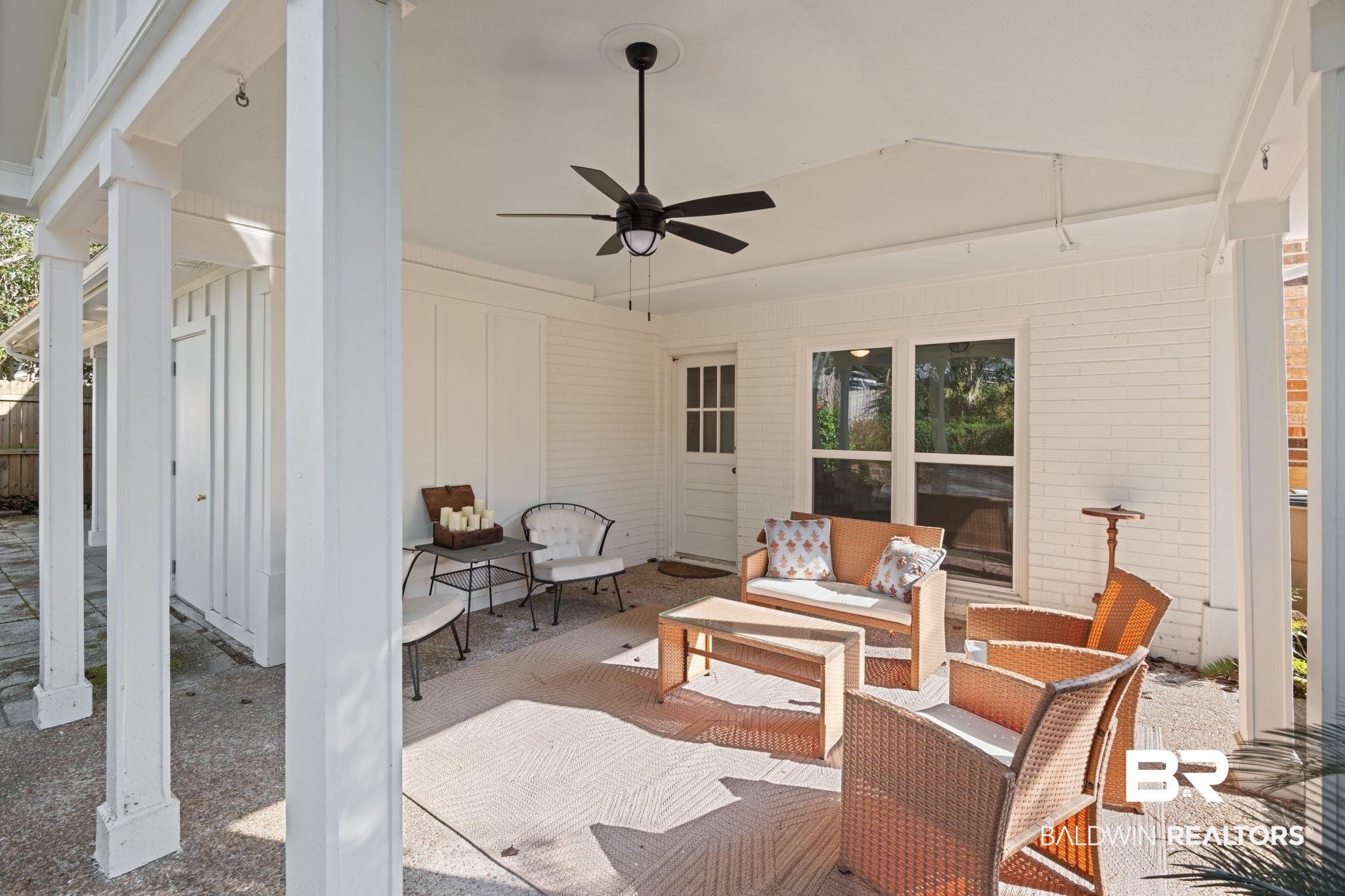 511 Wacker Lane North Mobile, AL 36608 - Photo 4 of 45 View of patio featuring ceiling fan and outdoor lounge area