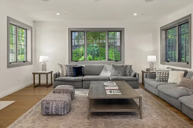 a bed room with a bed and a couch