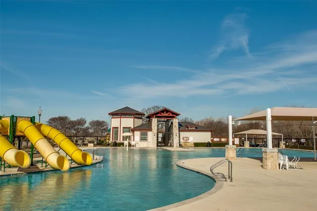 a view of a lake from a yard
