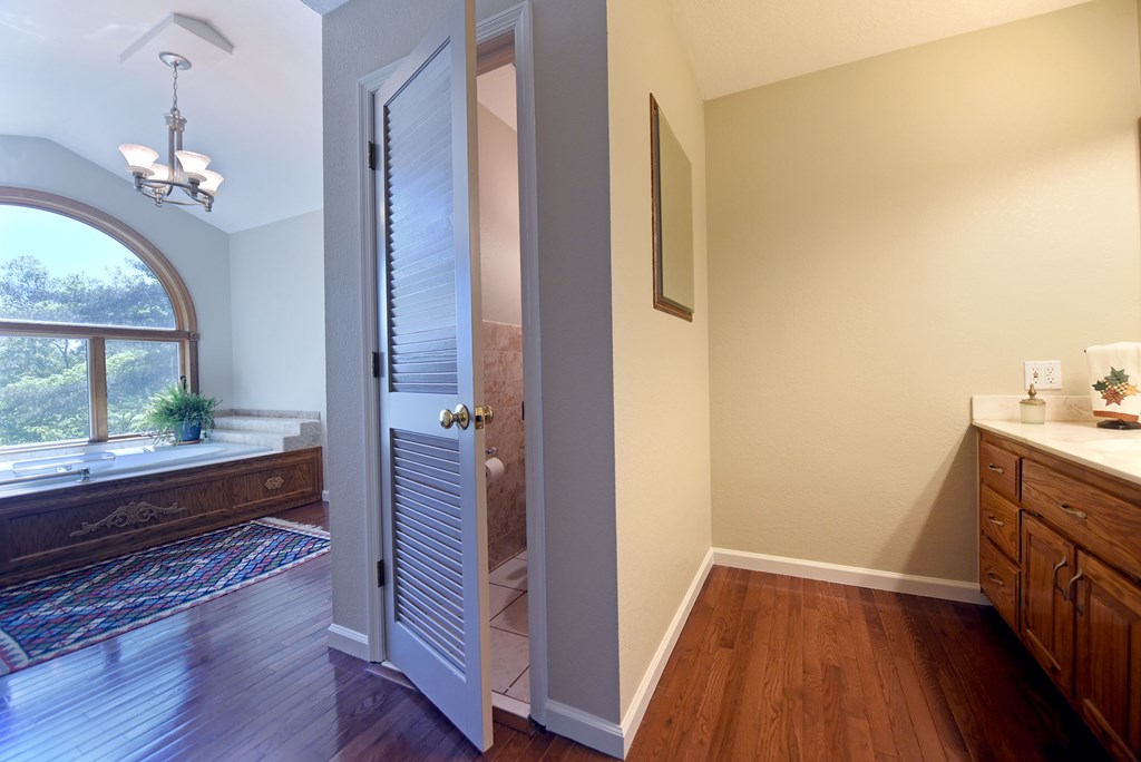 382 Pat Colwell Road Blairsville, GA 30512 - Photo 19 of 42 a view of a hallway view with wooden floor and staircase
