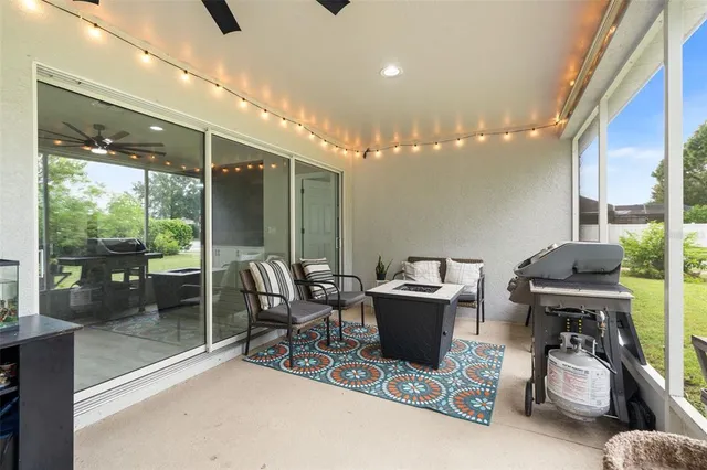 a room with furniture