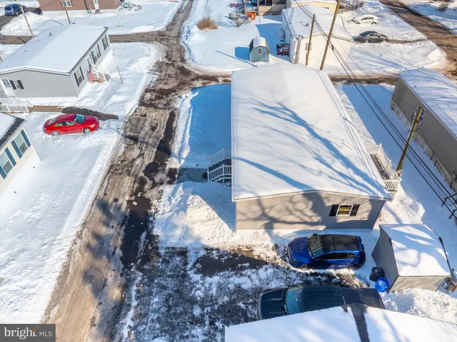 a view of a house with a bed