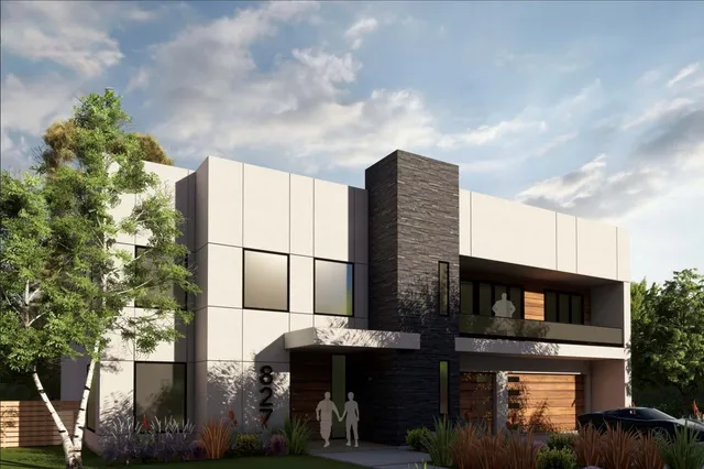 a front view of a building with balcony