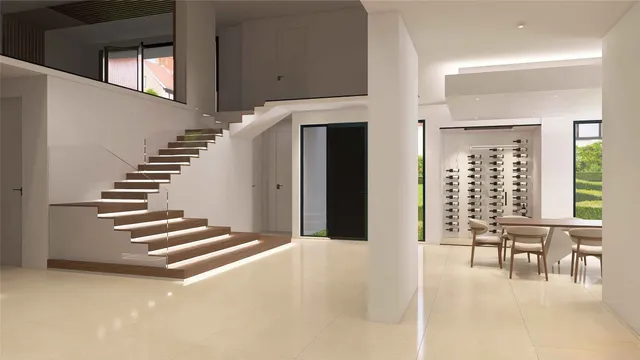 a view of livingroom with furniture and stairs