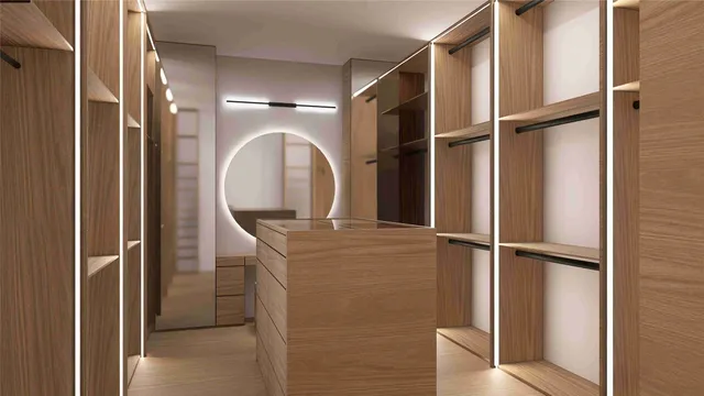 a close view of closet