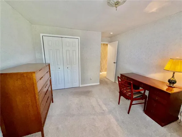 a view of a furniture in a room