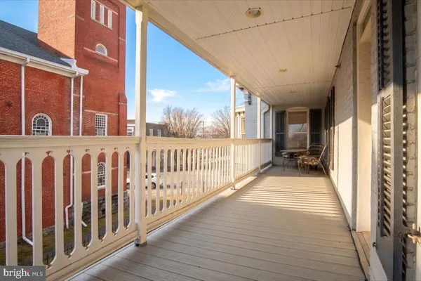 a view of a balcony