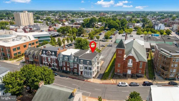 an aerial view of multiple house